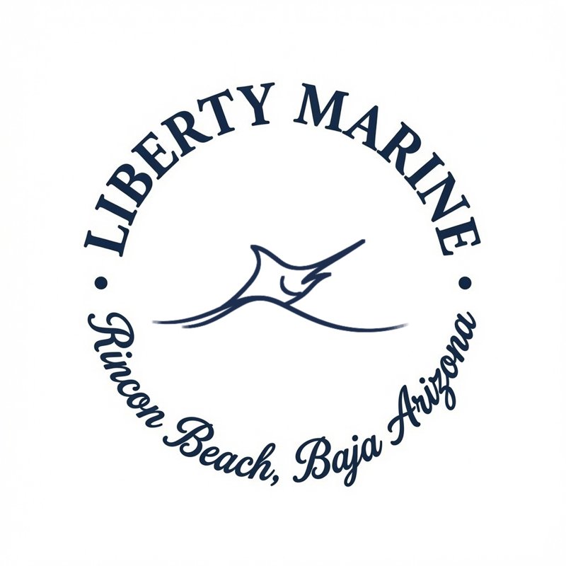Liberty Marine — minimal line-art marlin crest
